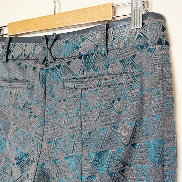 Anthropologie Cartonnier Charlie Ankle Pants 4 gray jacquard trousers cropped - Picture 5 of 12